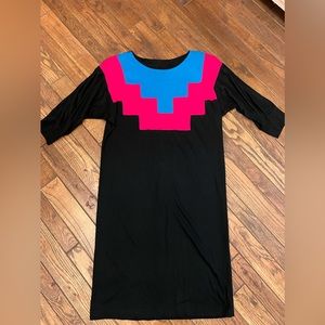 LA Gal Vintage 80s color block sweater dress
